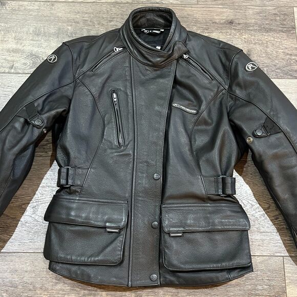 Fieldsheer FS Black Leather Padded Motorcycle Riding Jacket - Women's 8 - Picture 2 of 12